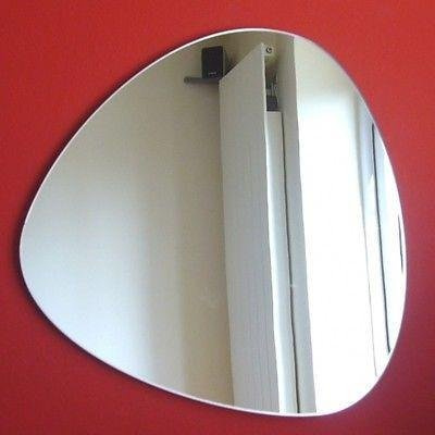 Servewell Triangular Pebble Wall Mirror - 32 X 31 Cm