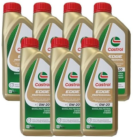 7 liter CASTROL Edge motorolja titan 0 W20 V ACEA C5 för Volvo VCC RBS0-2AE