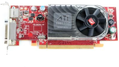 ATI Radeon HD 3450 256MB DDR2 PCI Express (PCI-E) DMS-59 Low Profile Video Card w/TV-Out & DMS-59 Cable