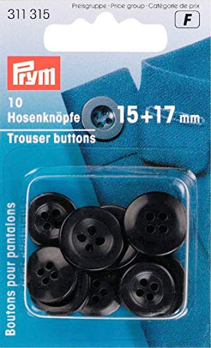 Prym 311315 Hosenknöpfe 15 + 17 mm schwarz