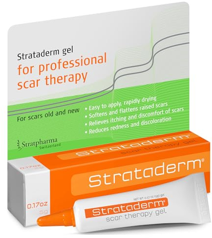 Strataderm Professional Scar Therapy Gel | Old and New Scars from General Surgery, Trauma, Wounds, Burns, Bites, Acne & Skin Disease | Reduces Redness, Discoloration, Discomfort & Itch | 5g (0.17oz)