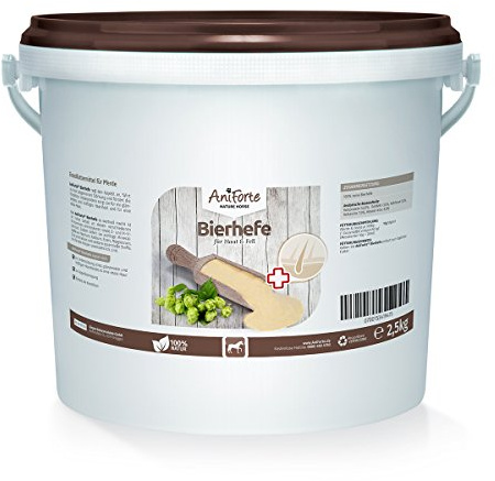 AniForte 100% Reine Bierhefe 2500g - Naturprodukt für Pferde, Glänzendes, kräftiges Haarkleid, Vitale Haut, Allgemeinen Stärkung & Förderung der Kondition, Appetit-anregend, Vitamine & Mineralstoffe