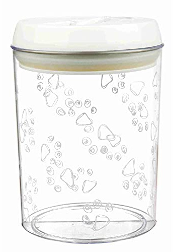 Trixie 24664 mat- och snacksburk plast, 1,5 l/ø 12 cm, transparent/vit