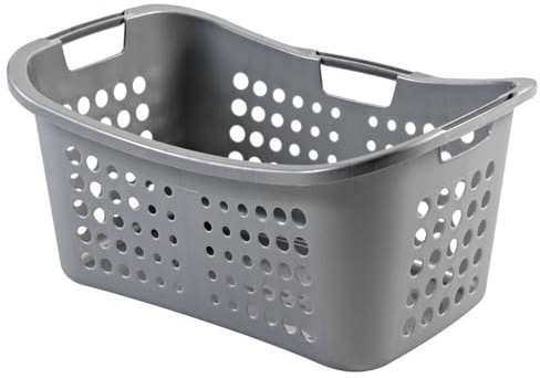 Curver 00048-087-09 Wäschekorb Victor, 50 L, silber