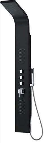 GOWE by Multi-Function Black Aluminum-Alloy Massage Shower Panel Built in top Shower, Back Massage Jets and Hand Shower