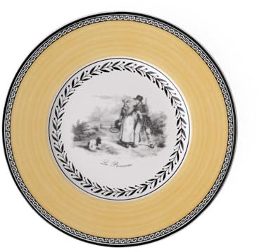 Villeroy & Boch Audun Chasse 1010702660 Plato para Pan de 16 cm, Porcelana, Amarillo
