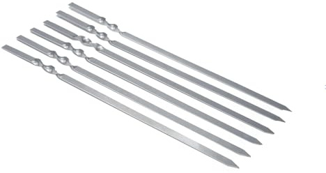 Weber Spießset Mangal 57 cm Edelstahl - 4-teiliges Set für Schaschlik, Gemüse oder Fleisch, passend für 57 cm Grills – Silber (8467)