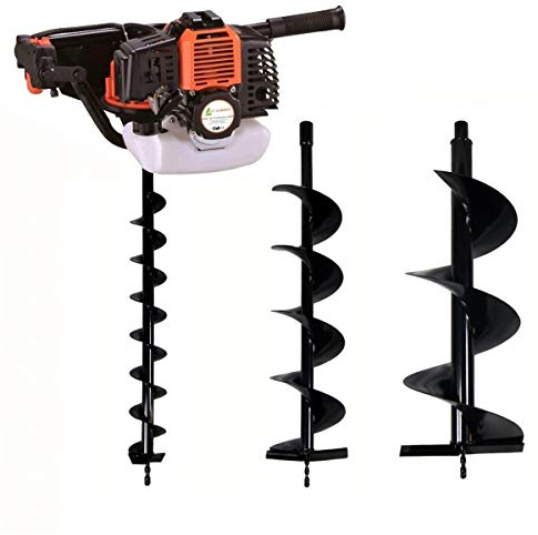 Tarière thermique 52 cm3 - 3 CV + lot de 3 mèches (80, 150 et 250 mm)