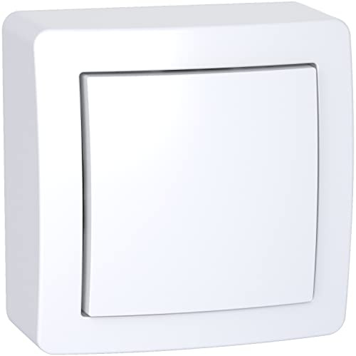 Schneider Electric Lichtschalterabdeckung Weiß Aluminium 1 Ausbrüche H. 62mm