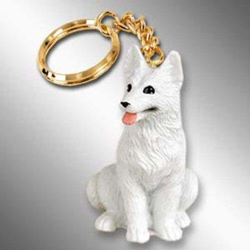 Conversation Concepts German Shepherd, White Tiny Ones Dog Keychains (2 1/2 in)