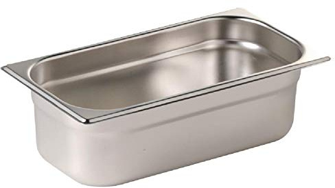 VOGUE S726 Gastronorm Kit für Modell gd875 Polar Kühl-servery Topper, Edelstahl, inkl. 3 x 1/3 und 1 x 1/2 Behälter