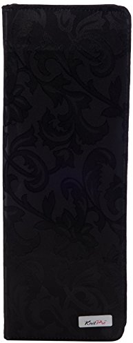 KnitPro KP10742 Fabric Knitting Pin Case: Black Jacquard Hard: 35 CM