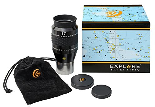 Explore Scientific 92° LER Okular 17mm (2) für Teleskope mit hochwertiger EMD Mehrschichtvergütung, wasserdicht mit Argon-Schutzgasfüllung