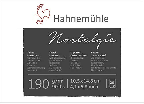 Carnet de 20 feuilles pour cartes postales 190 g/m² Format A6