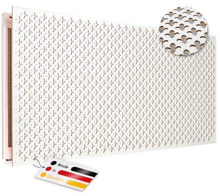 Décor PARIS (Fleur de Lys) Plaque perforée en MDF Made in Germany - 122 x 61 cm - pour revêtement de radiateur, panneau de porte, grille d'aération ou paravent