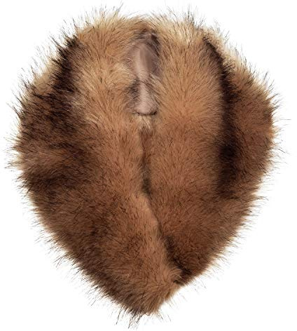 Futrzane Classic Kragen - Fake Fur Pelzkragen Damen - Kunstfell Kunstpelz Stola (Beige Classic)