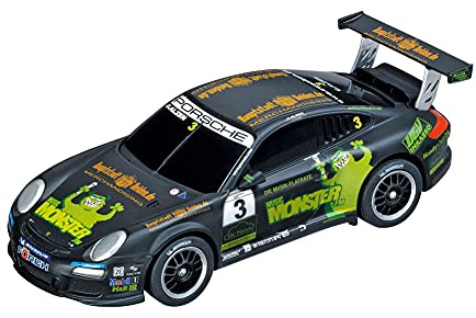 Carrera GO!!! Porsche GT3 Cup Monster FM, U.Alzen Rennauto | Slotcar Bahn GO!!! | Maßstab 1:43 | Spielzeug für Kinder ab 6 Jahre & Erwachsene
