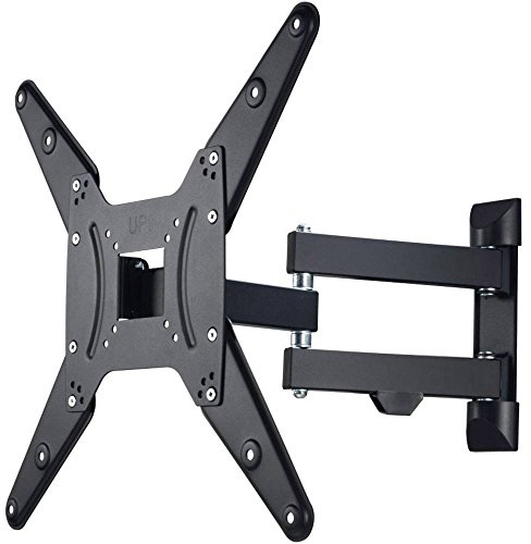 Hama Wandhalterung TV (schwenkbar, neigbar, vollbeweglich, Wandhalter für Fernseher von 32 bis 65 Zoll (81-165 cm), VESA bis 400x400, inkl Fischer Dübel, extra Stabilität durch 3 Gelenke) schwarz