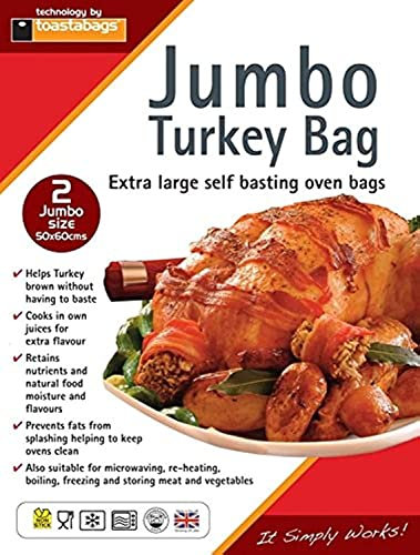 Toastabags 9222 Sunnex Humbo Turkey Roaster Bag, 45cm Width, 55cm Length, Pack of 2