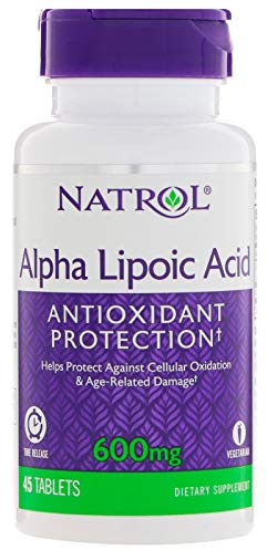 Natrol Alpha Lipoic Acid Time Release - 600 mg - 45 Tablets by Natrol