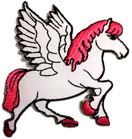 Catch the Patch Einhorn Pferd - (Größe: 7,5 x 7,5 cm) – Patches, Bügelbilder, Aufbügler – zum Aufbügeln oder Aufnähen – Ideal für Kleidung, Rucksäcke