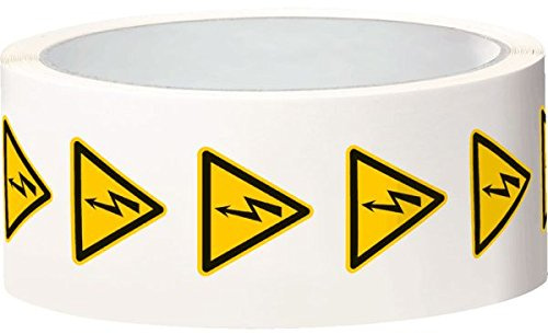 LEMAX® Warnschild Warnung vor elektrischer Spannung,ASR/ISO,Folie,SL 25mm,100/Rolle
