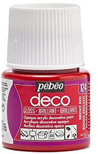 PEBEO - Pintura acrílica multisoporte - Color Opaco - Acabado Brillante - Color Rojo - 45ml