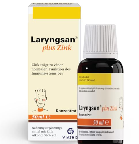Laryngsan Plus Zink Tropfen 50 ml – mit Zink das Immunsystem stärken – angenehmer Minzgeschmack