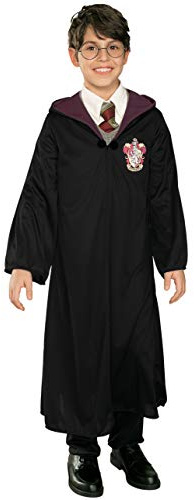 Rubies Disfraz Harry Potter Clásico para niños y niñas, Túnica con capucha unisex con insignia de Gryffindor impresa, Magos Hogwarts, Licencia Oficial Warner Bros Carnaval
