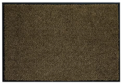 Hochwertige waschbare Schmutzfangmatte innen - Braun 90x150cm (Rechteckig) | Fussmatte bei 30° C waschbar Fußmatte rutschfeste Läufer Schuhablage Flur Türmatte strapazierfähig Küchenläufer pflegeleicht