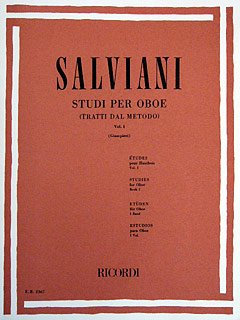 Verlag BMG Ricordi Spa Gruppo Edit STUDI PER Oboe 1 - arrangiert für Oboe [Noten/Sheetmusic] Komponist: SALVIANI Clemente