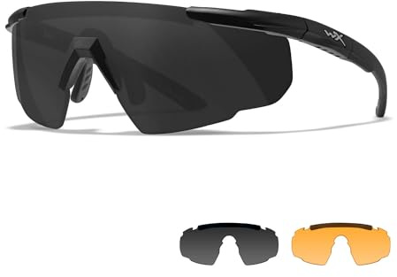 Wiley X | Saber Advanced | Schießbrille & Sportbrille Herren | Perfekt als Laufbrille Fahrradbrille & MTB Brille │ 100% UVA/UVB-Schutz | Ideal bei Outdoor-Aktivitäten Airsoft Rennrad Schießen