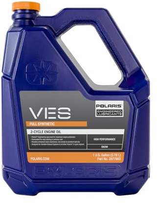 Polaris OEM Snowmobile VES Full Synthetic 2-Cycle Oil, For 2-Stroke Snowmobiles, 1 Gallon, Synthetic, Specific for Patriot Boost, Patriot 9R, 850 RMK, 650 Indy VR1 and more, Qty 1, Part 2877883