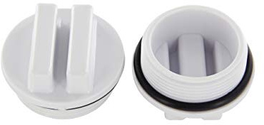 Steinbach Accessoire de Skimmer Bouchon d'hivernage Court avec Joint torique 1 1/2 Blanc