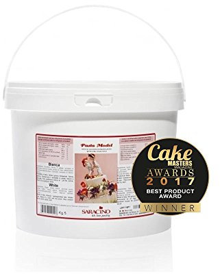 SARACINO We love pastry Saracino Pasta Di Zucchero Model Bianca Per Modellaggio Da 1 Kg Senza Glutine Made In Italy
