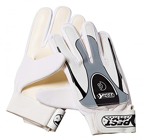 BEST SPORTING Torwarthandschuhe Best Grip I rutschfeste Fußballhandschuhe zum sicheren Fangen von Bällen I Handschuhe Fußball Unisex I reißfeste Tormannhandschuhe I weiß - grau