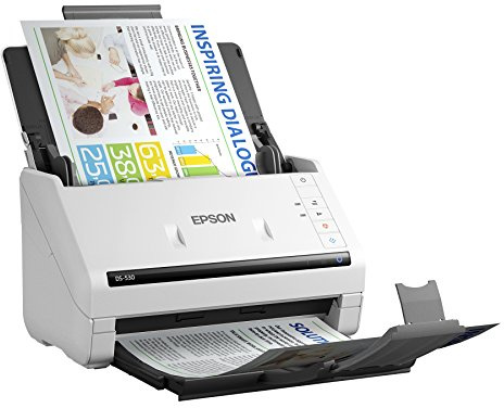 Epson Workforce DS-530 Scanner-Papiereinzug, 600 x 600 DPI, A4, Schwarz, Weiß – Scanner (215,9 x 6096 mm, 600 x 600 DPI, 30 Bit, 24 Bit, Papiereinzug, Schwarz, Weiß)
