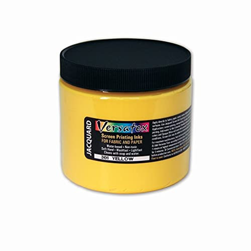 Versatex Print Ink by Jacquard, Semi-Transparent, Water-Based, 16oz Jar, Yellow