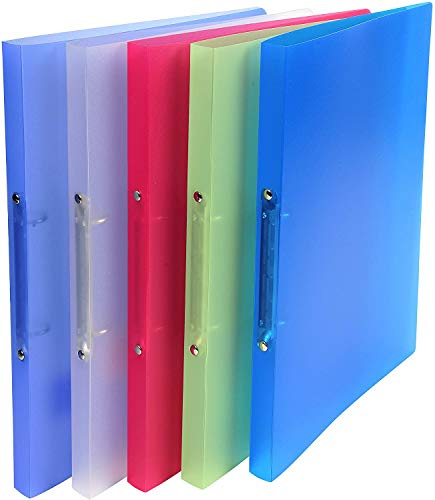 Exacompta 51169E Kunststoff-Ringhefter Chromaline aus flexiblem transluzentem Kunststoff 4 Ringe Füllhöhe 15mm DIN A4 Plastikordner ideal für Büro und Schule hellblau