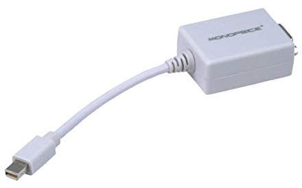 Monoprice Mini DisplayPort 1.1 to VGA Adapter - White, Passive Adapter, Requires No Additional Power