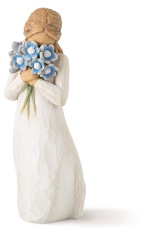 Enesco Willow Tree Forget Me Not Figurine | Cast from a Susan Lordi Original Carving, Meaningful Gift Celebrating Nature, Family, Home and Belonging, Fitted Gift Box