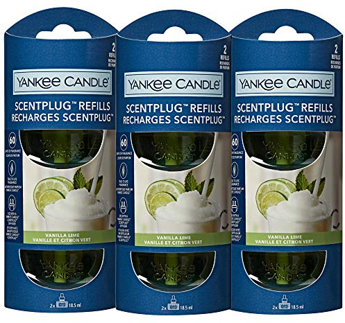 Yankee Candle - 3x Vanilla Lime Electric Plug-In Refill Twin Pack (6 Refills In Total) by Yankee Candle