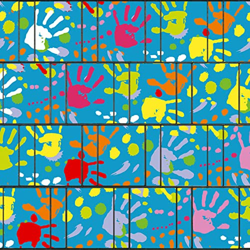 PerfectHD Zaunsichtschutz - Sichtschutz mit Motiv - Sichtschutz Bedruckt - Kindergeburtstag Blau - Polyester Gewebe - 26 m Rolle - 19 cm breit - 32 Motive