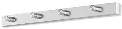 ZACK 50657 ACCOLO Garderobenleiste, 4 Haken, Edelstahl matt