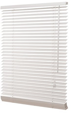 Ventanara® Holzjalousie 35mm Weiss Holz Jalousie Jalousette Echtholz 40 x 130 cm