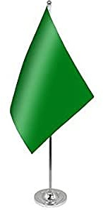 AZ FLAG - Prestige Tischflagge Einfarbig Grün 22x15 cm Metall - Einfarbig Tischfahne 15 x 22 Cm - Flaggen