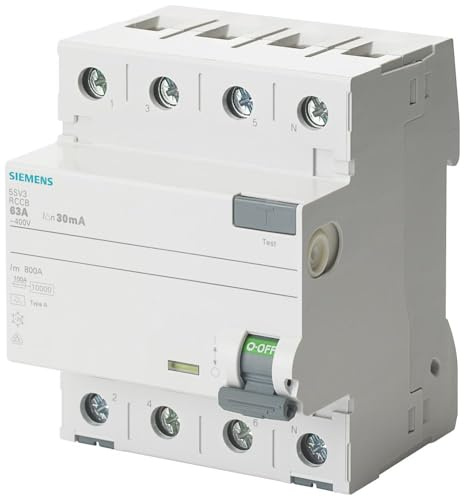 Siemens SENTRON Leitungsschutzschalter tipo-f 25 A 3 + Neutral 30 mA 400 V 4 Module