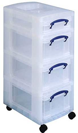 Really Useful Box Tower Clear 1 x 4,0 L + 3x 9 Litre Capacity