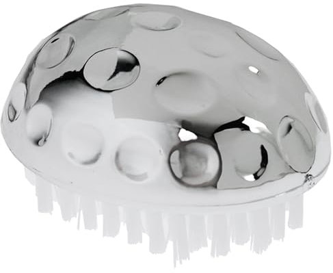 Fantasia Silber Nagelbürste aus Kunststoff - Mini Handbürste und Putzbürste - Nagelreinigung und Oberflächenreinigung in Küche und Bad - Fugenreiniger - 1 Stück