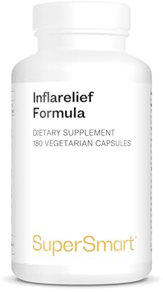 InflaRelief Formula - Mit Kurkuma, Bioperin, Quercetin & - SuperSmart | Bromelain - Kraftvolle & natürliche Schmerzlinderung & Entzündungshemmend - Nicht GVO & Glutenfrei - 180 vegetarische